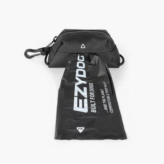 EzyDog Essential Poop Bag Holder Black