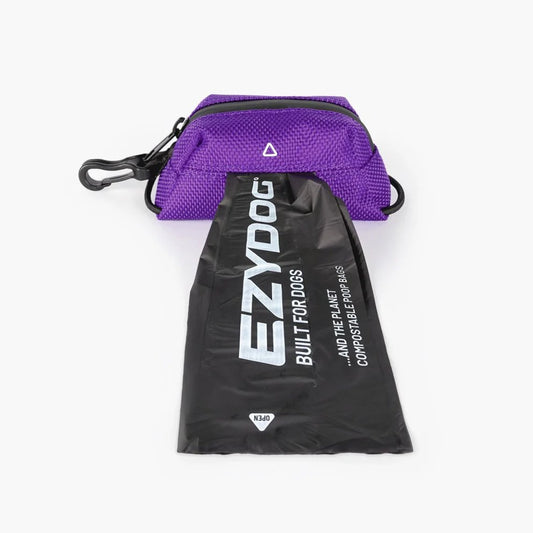 EzyDog Essential Poop Bag Holder Purple