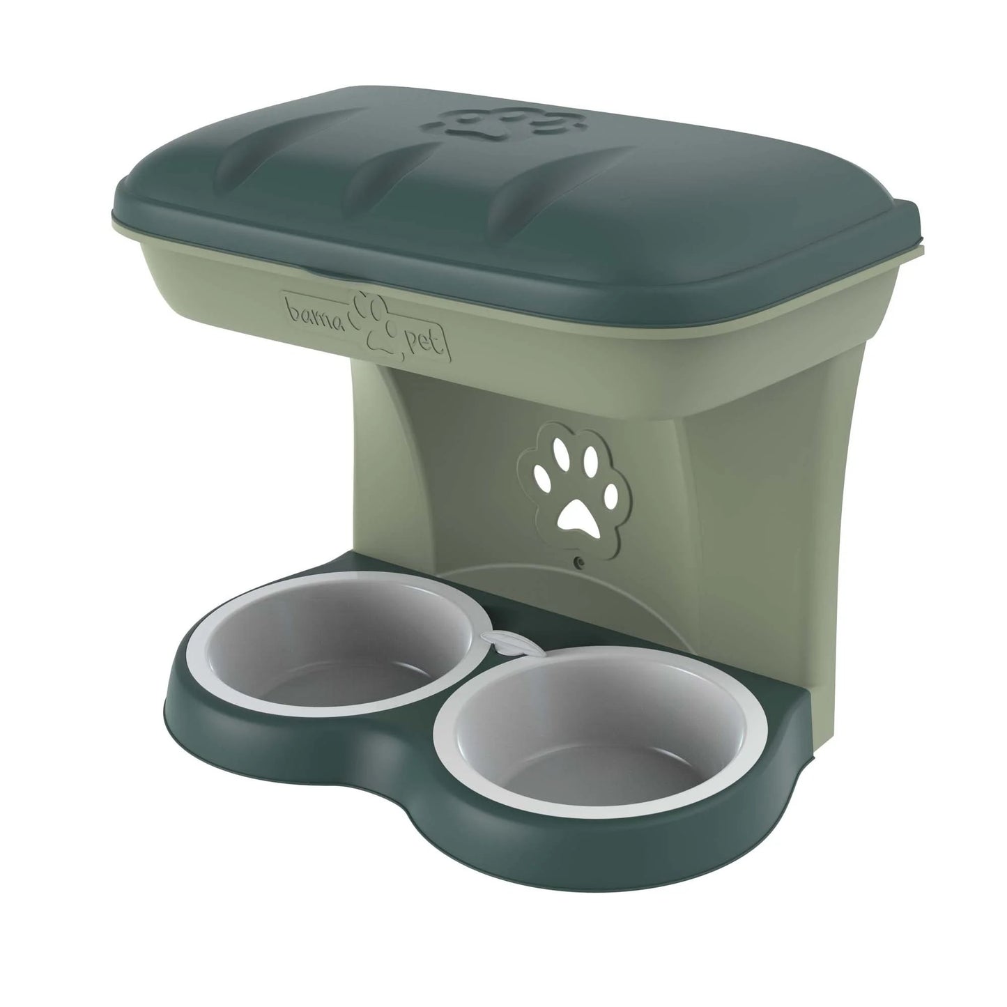 Bama Pet Food Stand Green