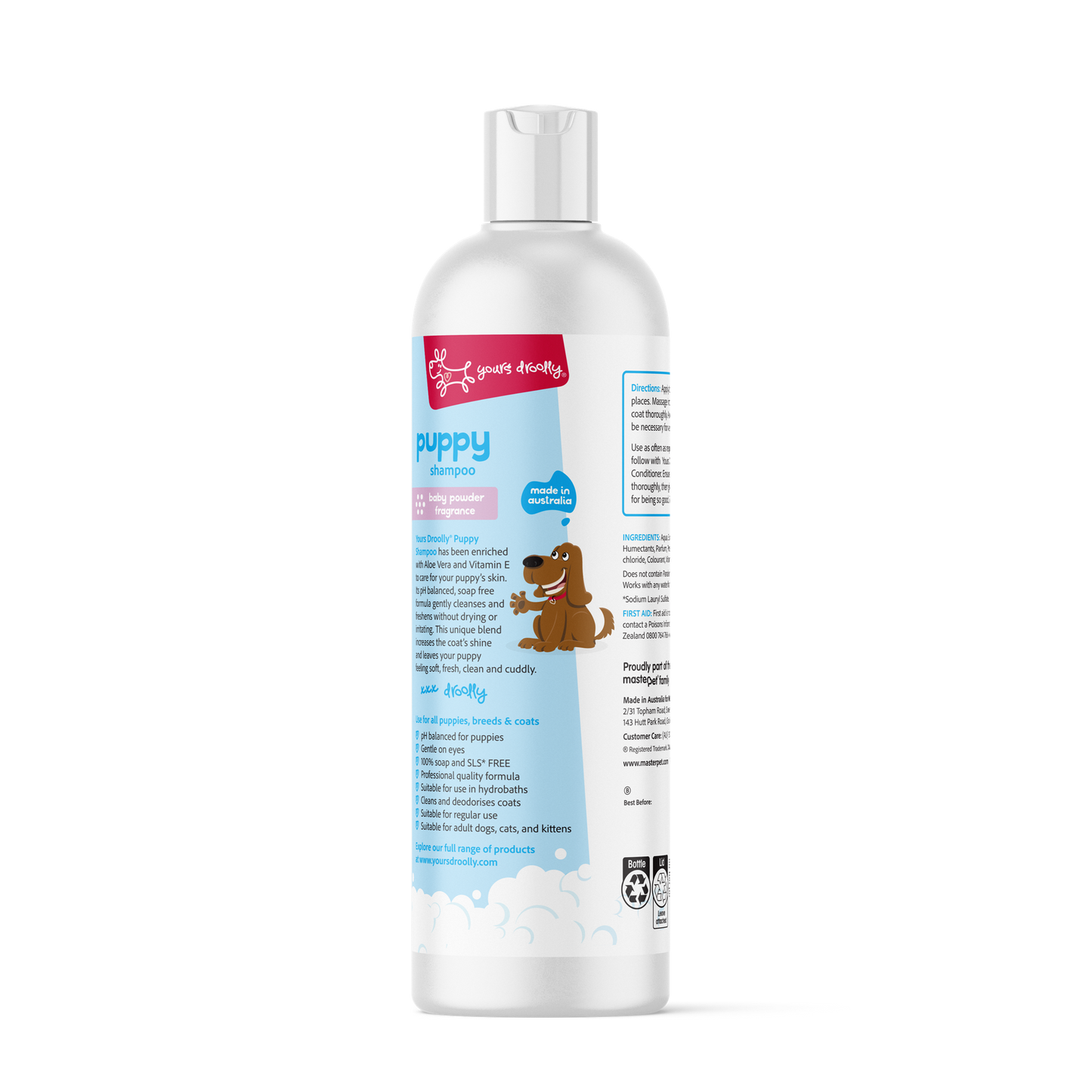 Yours Droolly Tearless Puppy Shampoo Baby Powder 500mL