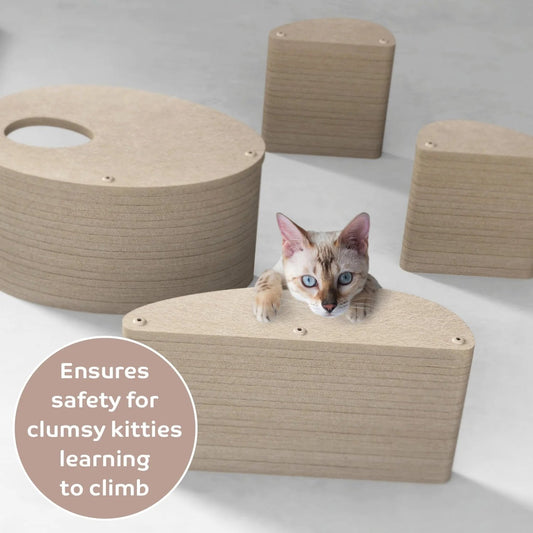 Pryde Set of 4 Oatmeal Cat Climber Facade Add Ons