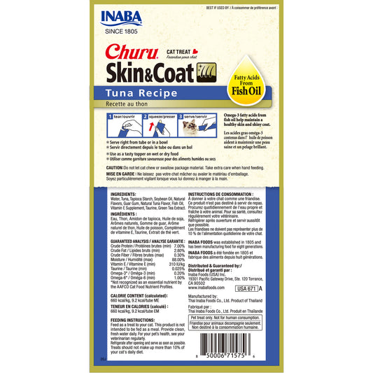 Inaba Churu Skin & Coat Tuna Recipe 4pk