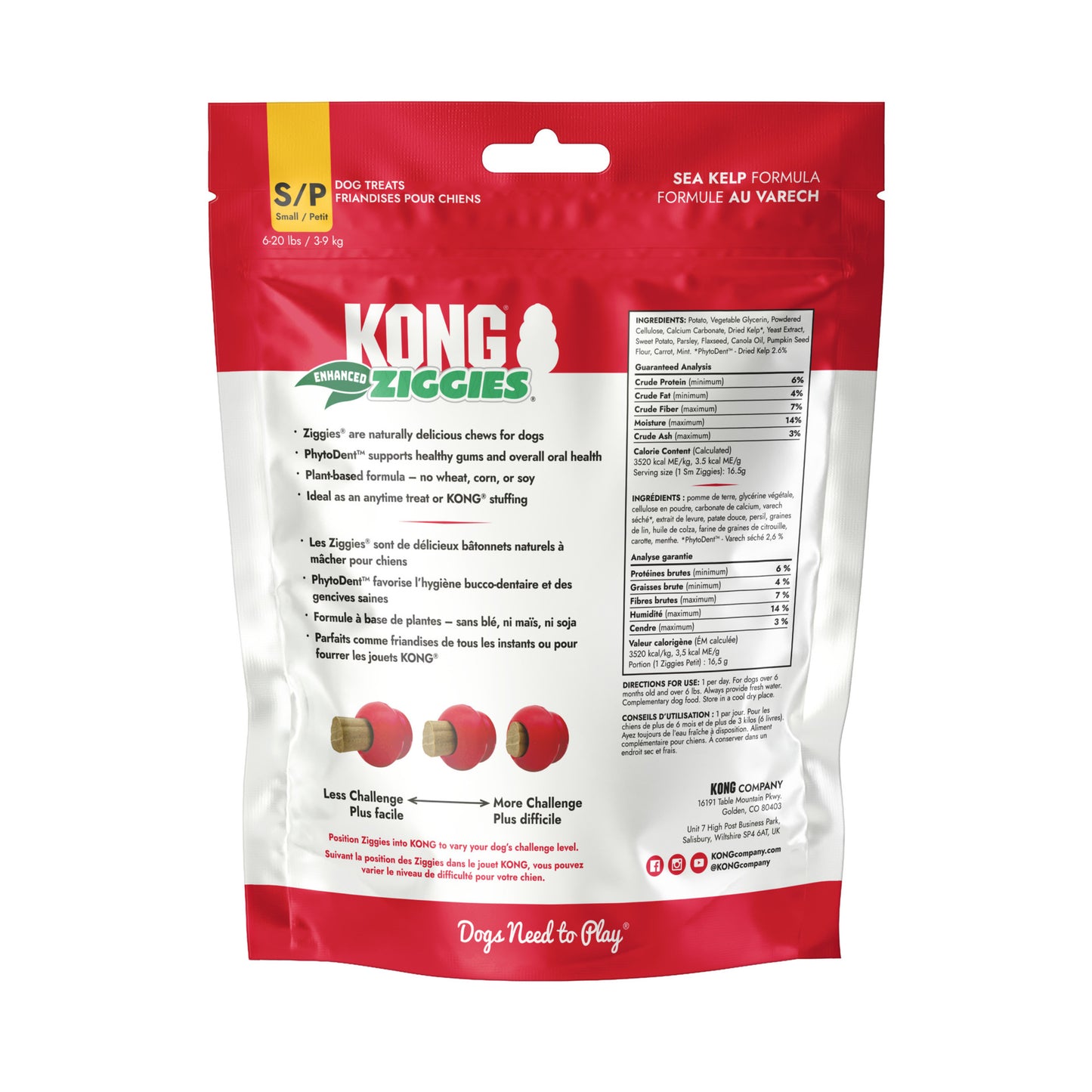 KONG Ziggies Enhanced Small 198g