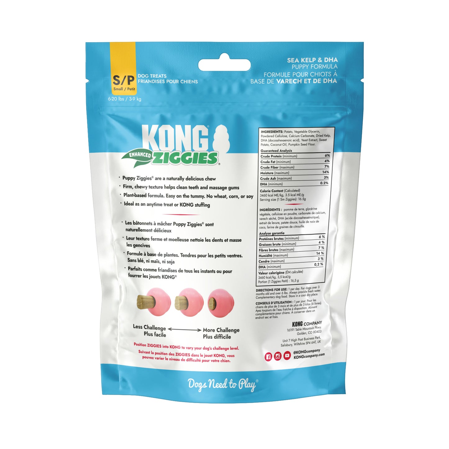 KONG Ziggies Enhanced Puppy Small 198g