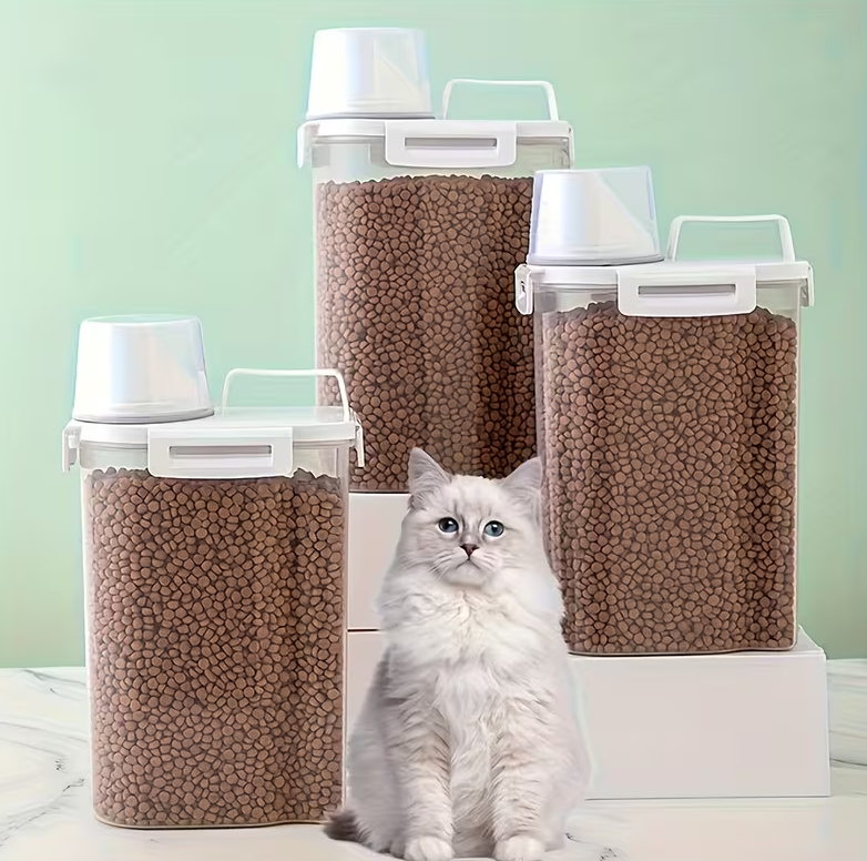 2500mL Airtight Pet Food Container with Measuring Cup