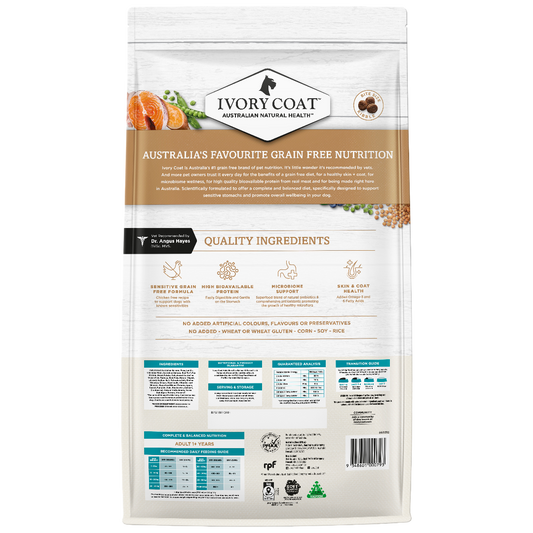 Ivory Coat Grain Free Adult All Breeds Dry Dog Food Salmon & Ocean Fish