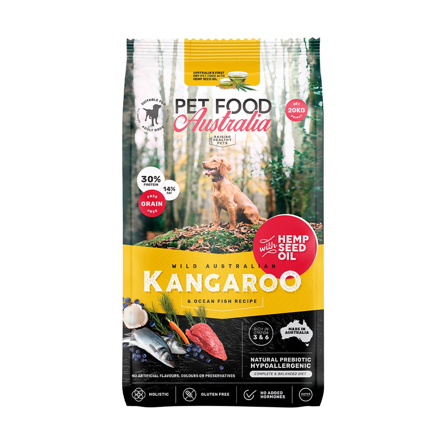 Pet Food Australia Adult Grain-Free Kangaroo & Ocean Fish Recipe Dry Dog Food 2.5kg