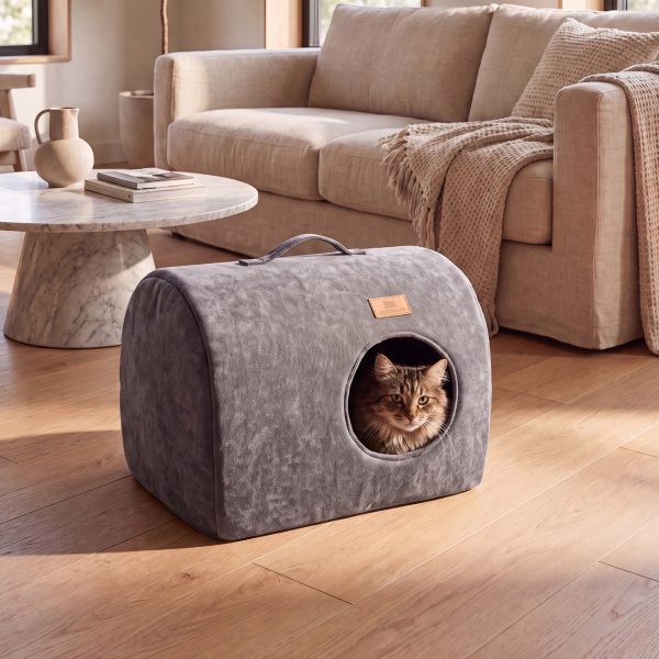 Cattitude Cat Bed Purr Pod Grey