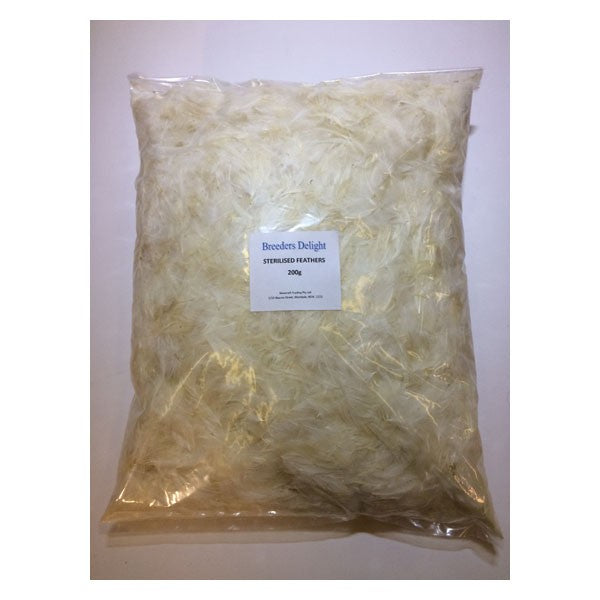 Breeders Delight Steralised Feathers 200g Bird Nesting