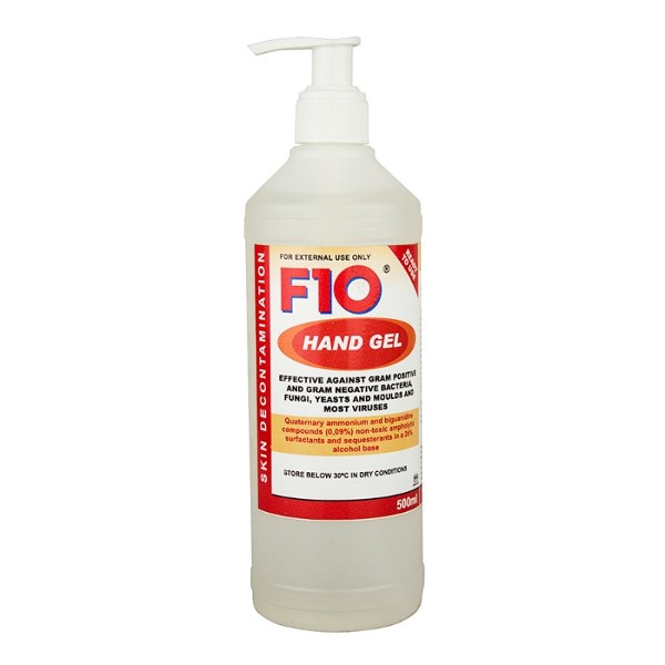 F10 Hand Gel Pump Pack 500ml