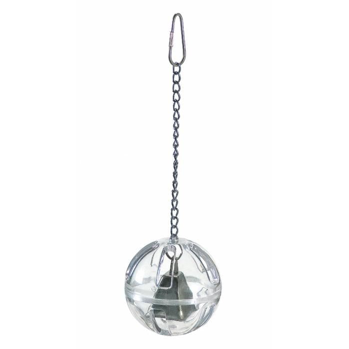 Paradise Foraging Ball With Chain and Bell Bird Toy