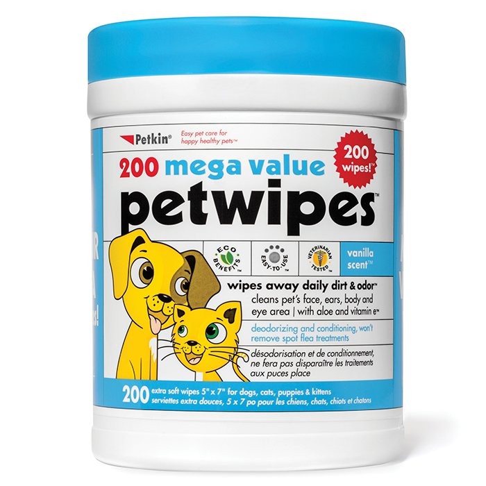 Petkin Mega Value Pet Wipes 200pk