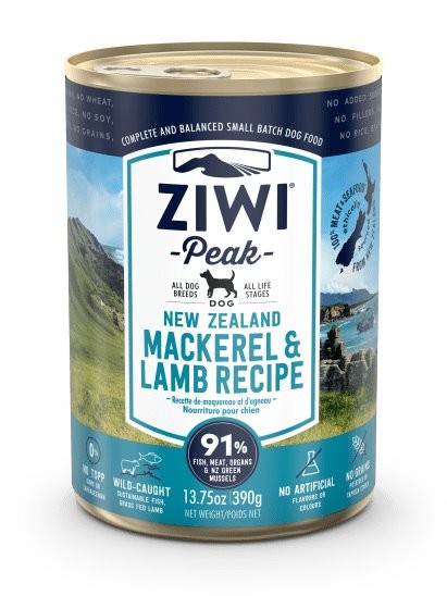 ZIWI Peak Daily Dog Mackerel & Lamb Recipe for Dogs 390g