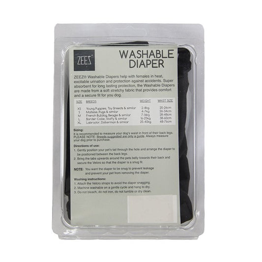 Zeez Washable Diapers Small (Waist 24-34cm)