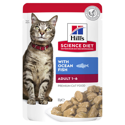 Hill's Science Diet Adult Ocean Fish Wet Cat Food Pouches