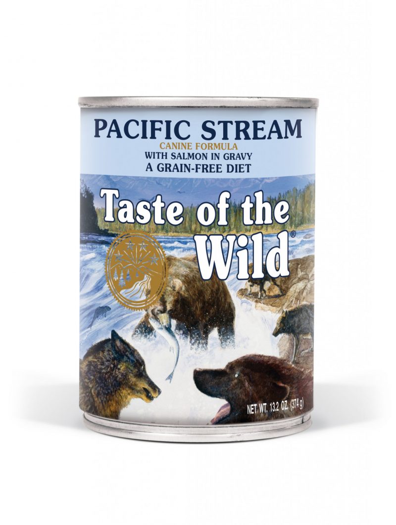Taste of the Wild Pacific Stream Canine Formula with Salmon in Gravy for Dogs Can 390g Individual