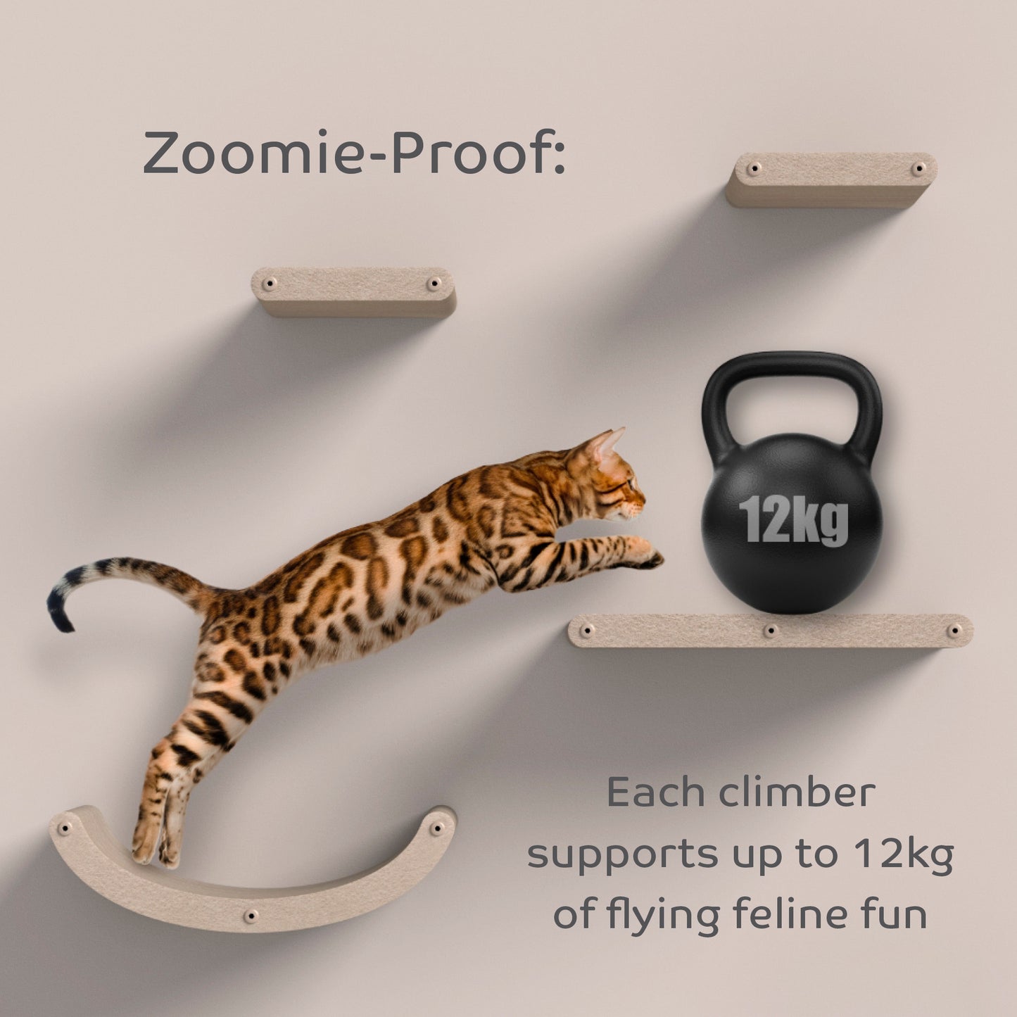 Pryde Set of 4 Oatmeal Cat Climbers