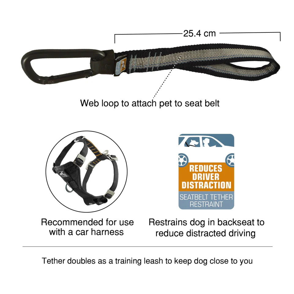 Kurgo Vehicle Seatbelt Tether Black
