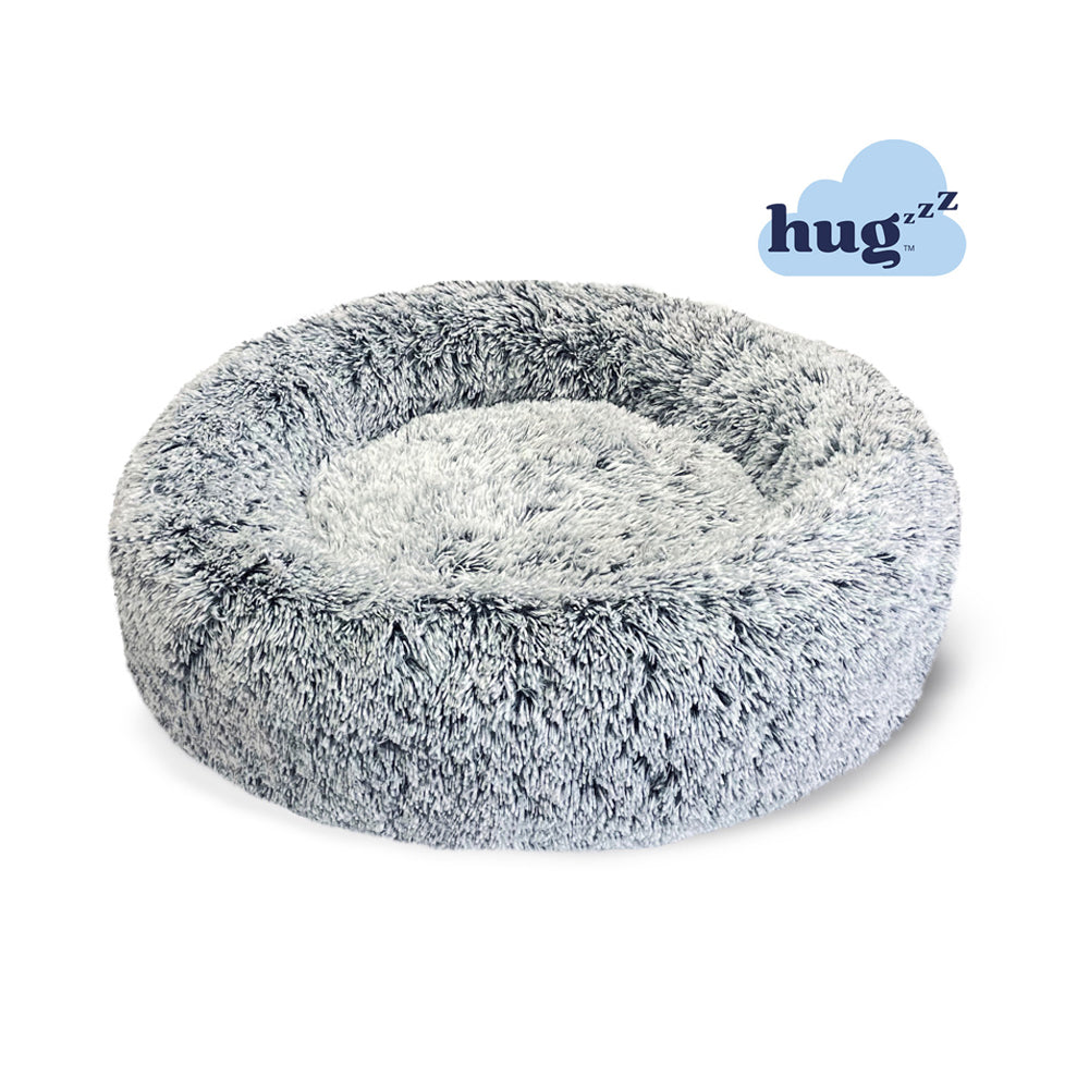 Superior Pet Goods Hugzzz Memory Ortho Curl Up Cloud Calming Bed Dove Grey
