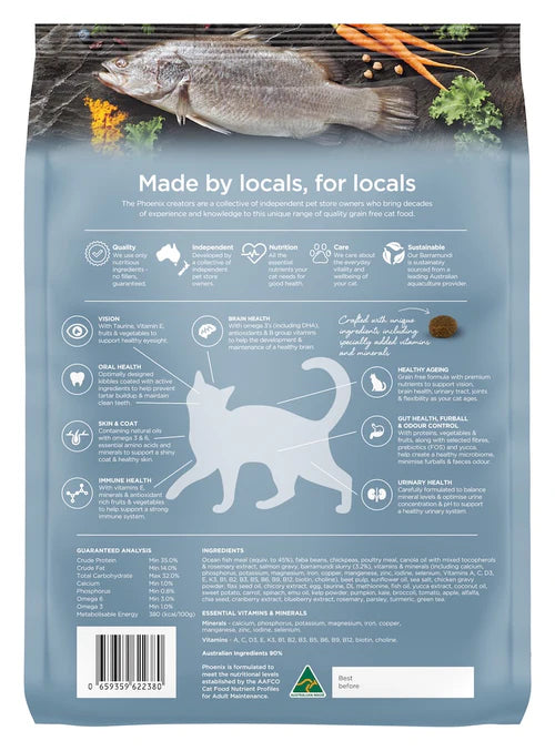 Phoenix Ocean Fish & Barramundi Premium Grain Free Adult Cat Food