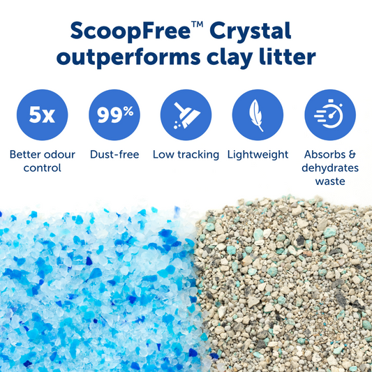 PetSafe Scoop Free Crystal Classic Self Cleaning Litter Tray