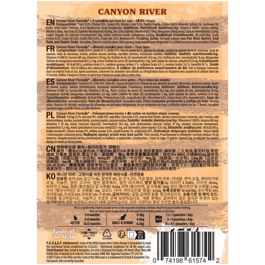 Taste of the Wild Canyon River Cat Chunks in Gravy Pouch