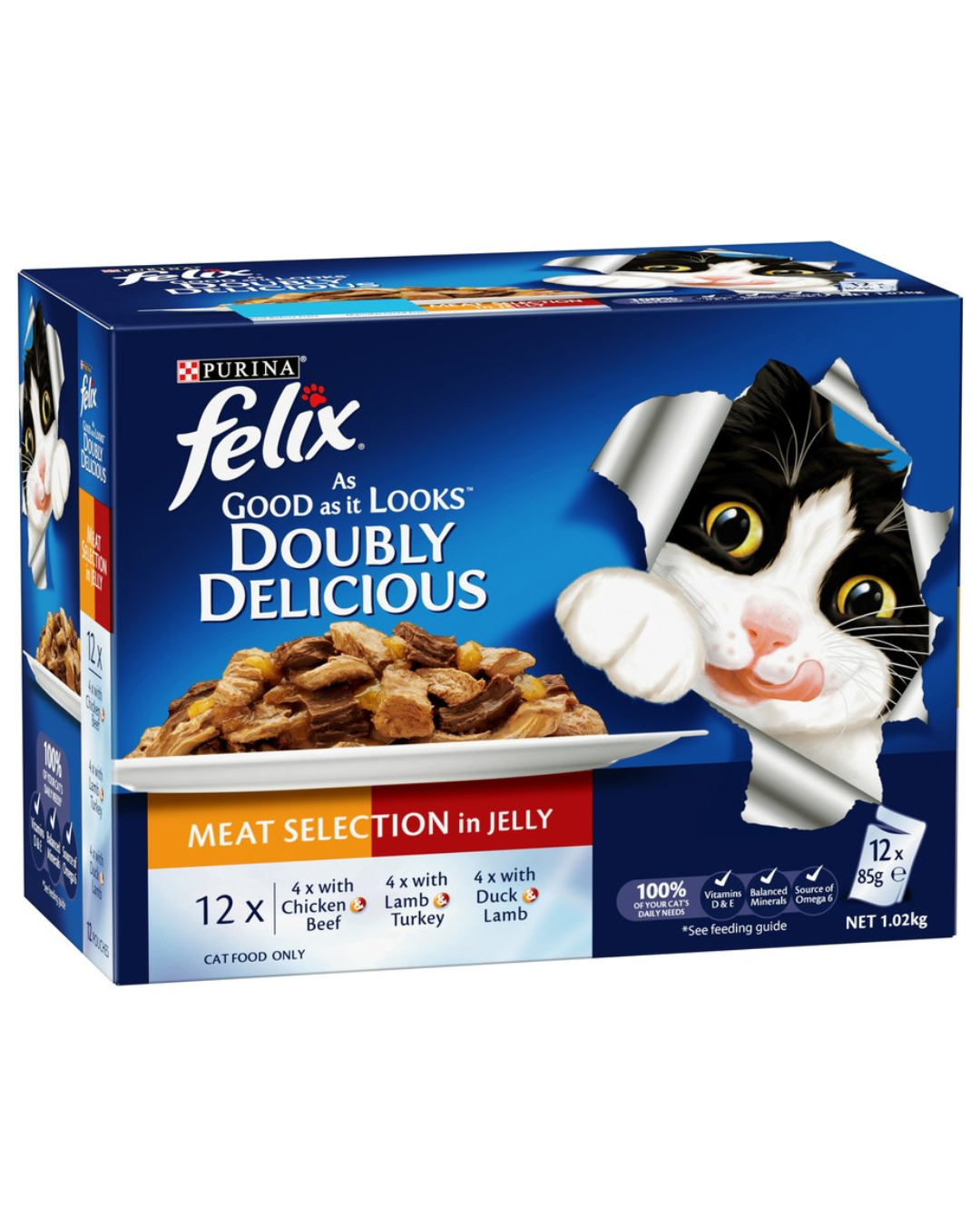 Felix Adult As Good As It Looks Doubly Delicious Meat Selection in Jelly