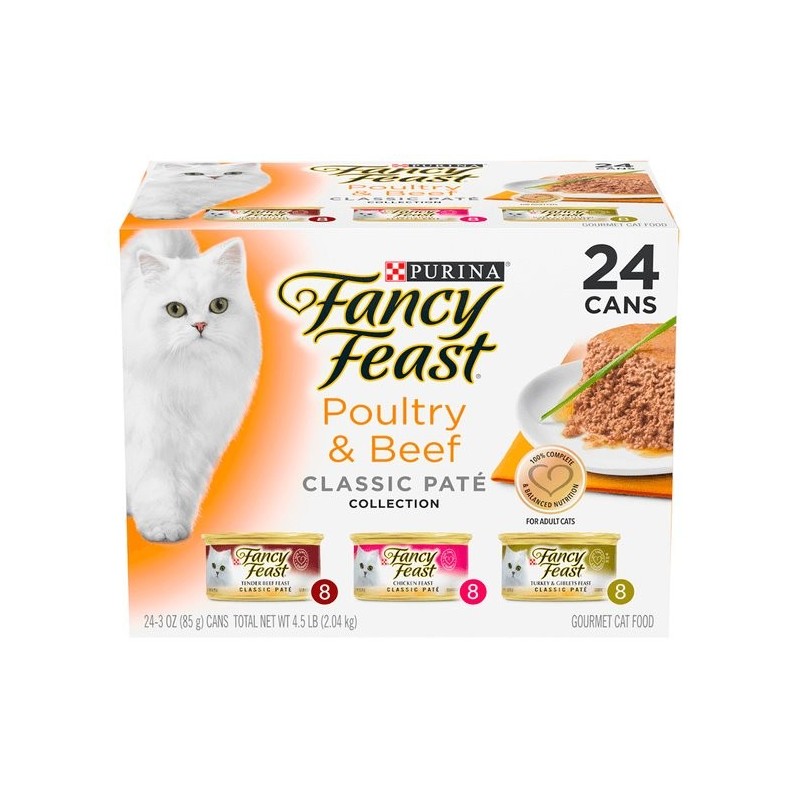 Fancy Feast Poultry & Beef Classic Variety Pack 85gx24