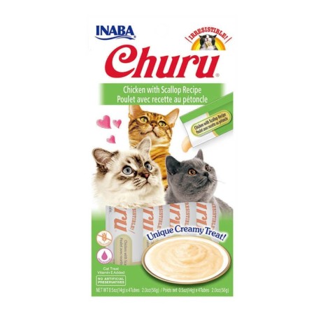 Inaba Churu Chicken with Scallop Recipe Cat Treat 56g