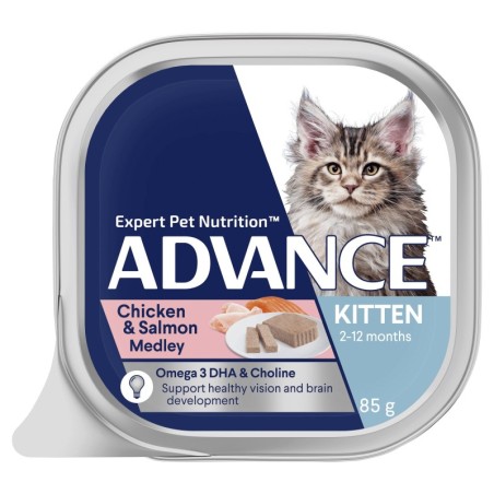 Advance Kitten Chicken & Salmon Medley 85g
