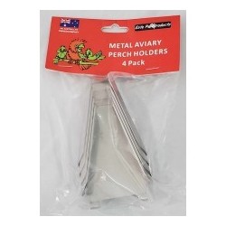 Metal Aviary Perch Holders Pack of 4