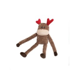 Zippy Paws Holiday Crinkle Reindeer Small