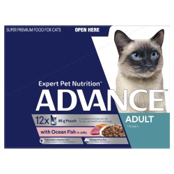 Advance Adult Wet Cat Food Ocean Fish In Jelly 12x85g