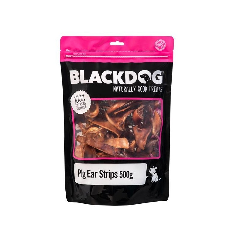 BlackDog Pig Ear Strips 500g
