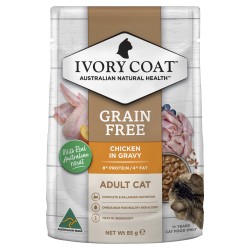 Ivory Coat Grain Free Adult Wet Cat Food Chicken in Gravy