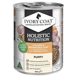 Ivory Coat Holistic Nutrition Adult Wet Puppy Food Chicken & Brown Rice Loaf