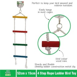 Pet Basic Bird/Parrot Interactive 4 Step Rope Ladder