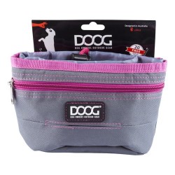DOOG Good Dog Treats & Training Pouch (Grey & Pink) 