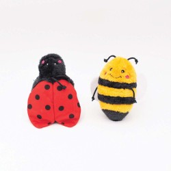 ZippyPaws Crinkle 2PK Bee & Ladybug
