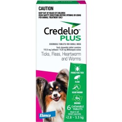 Credelio Plus Small 2.8-5.5kg Pink Chewable Tablets