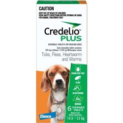 Credelio Plus Medium 5.5-11kg Orange Chewable Tablets