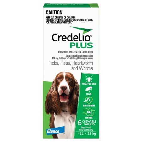 Credelio Plus Large 11-22kg Green Chewable Tablets