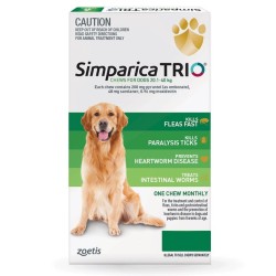 Simparica Trio Large Dog 20.1-40kg Green
