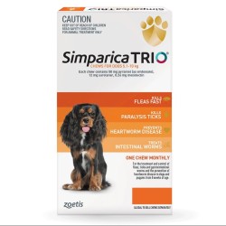 Simparica Trio Small Dog 5.1-10kg Orange
