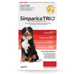 Simparica Trio Extra Large Dog 40.1-60kg Red