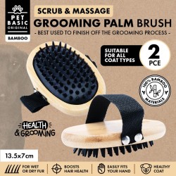 Pet Basic Original Bamboo Palm Massage Brush