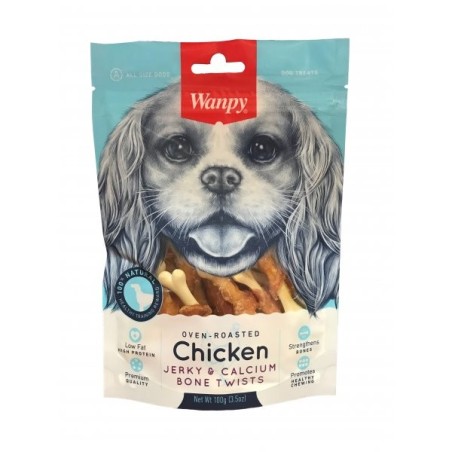 Wanpy Dry Chicken Jerky Wrap on Calcium Bone 100g