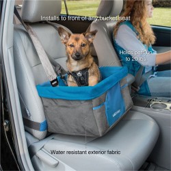 Kurgo Heather Booster Seat For Dogs Charcoal/Blue