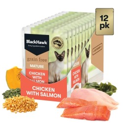 Black Hawk Grain Free Mature 7+ Chicken with Salmon