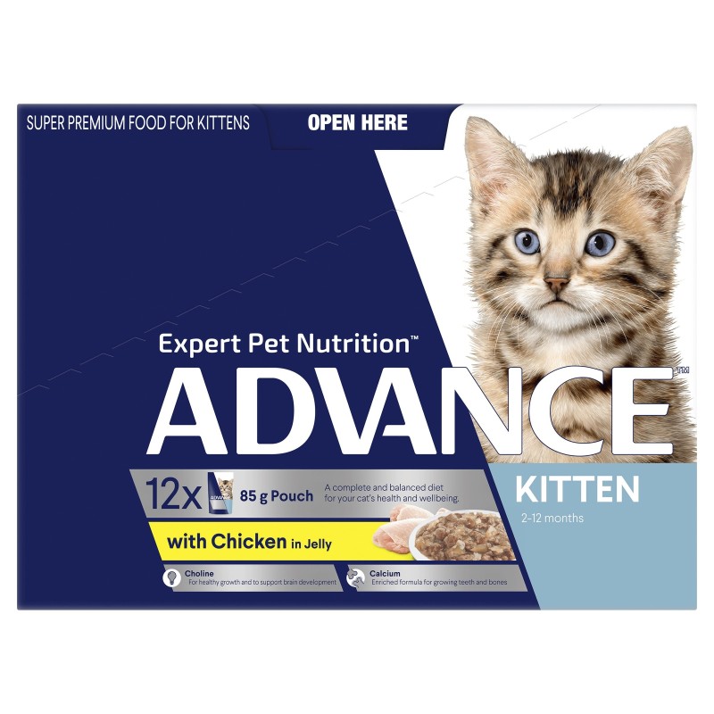 Advance Kitten Wet Cat Food Chicken in Jelly